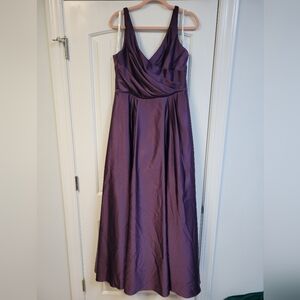 David's Bridal Deep Purple Maxi Dress